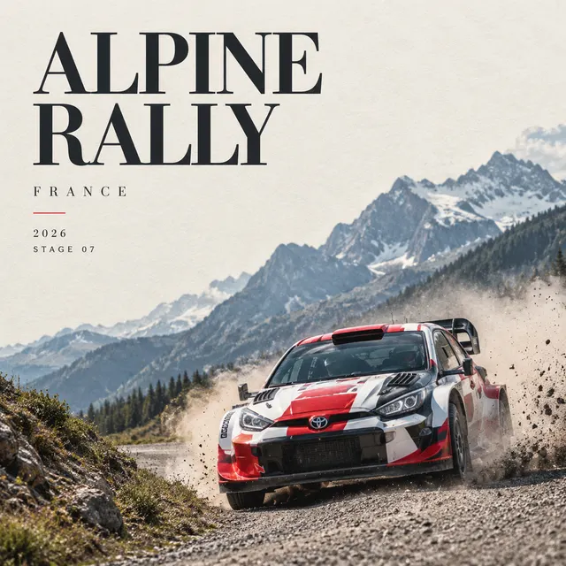 Alpine Rally — Editorial Negative Space