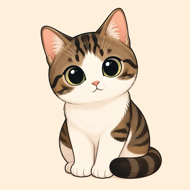 Cartoon cat from a reference photo