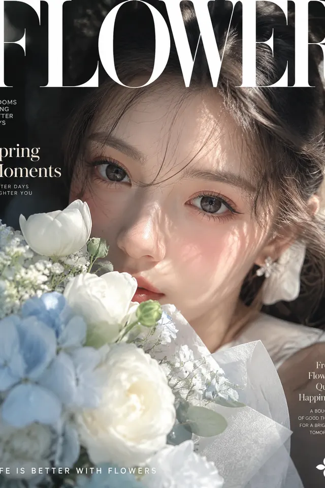 Flower magazine cover close-up